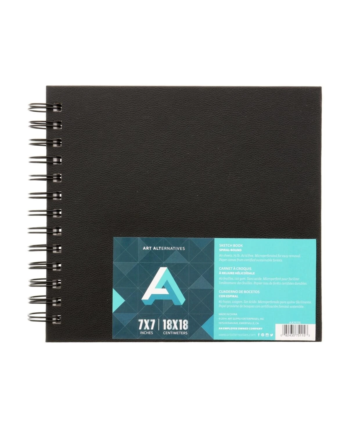Portable 7x7 Wire‑Bound Sketchbook for Artists
