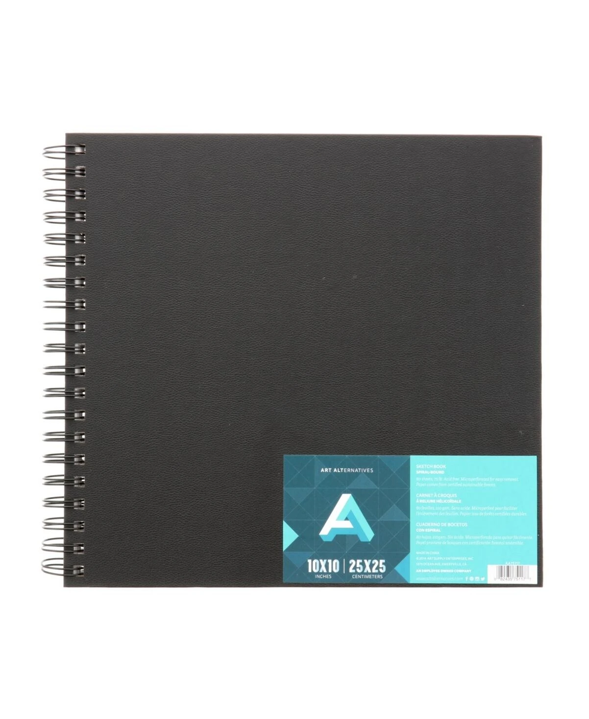 Premium 10x10 Inch Wirebound Sketchbook – Portable Artist Drawing Notebook