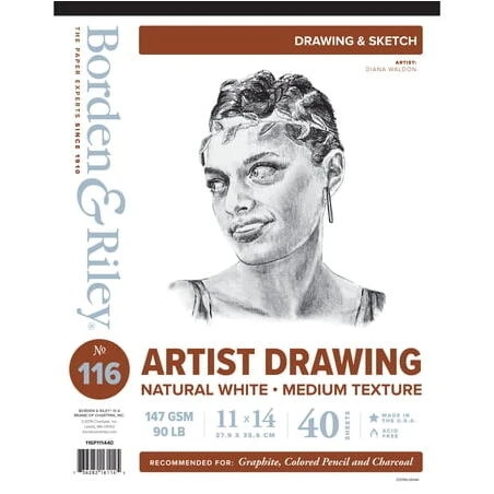 Premium 11x14 Vellum Sketch Pad – Heavyweight Acid‑Free Drawing Paper for Artists