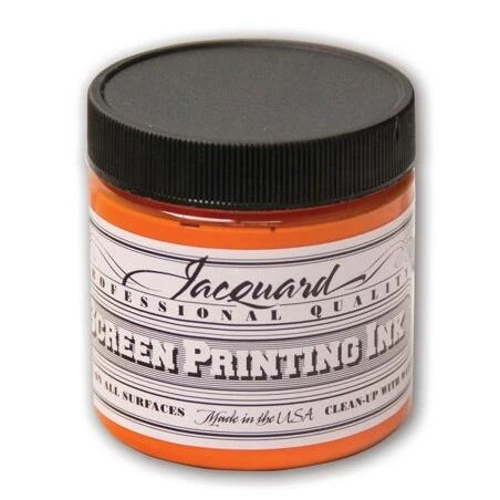 Vibrant Orange 4‑Ounce Screen Printing Ink – High‑Opacity, Water‑Based Formula