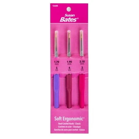 Premium 3‑4‑5 mm Crochet Hook Set – Smooth Aluminum Crafting Tools