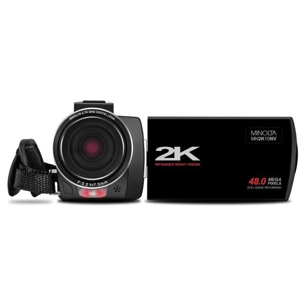Minolta MN2K10NV Black HD Camcorder – Professional Video Recorder