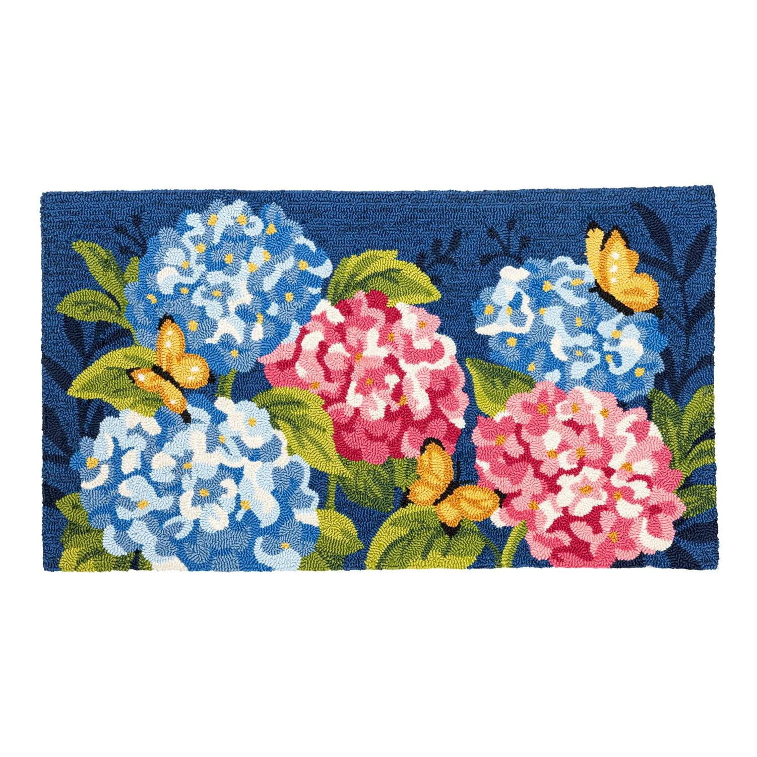 Vibrant Hydrangea Floral Area Rug – 24×42 inches – Soft Living Room Décor