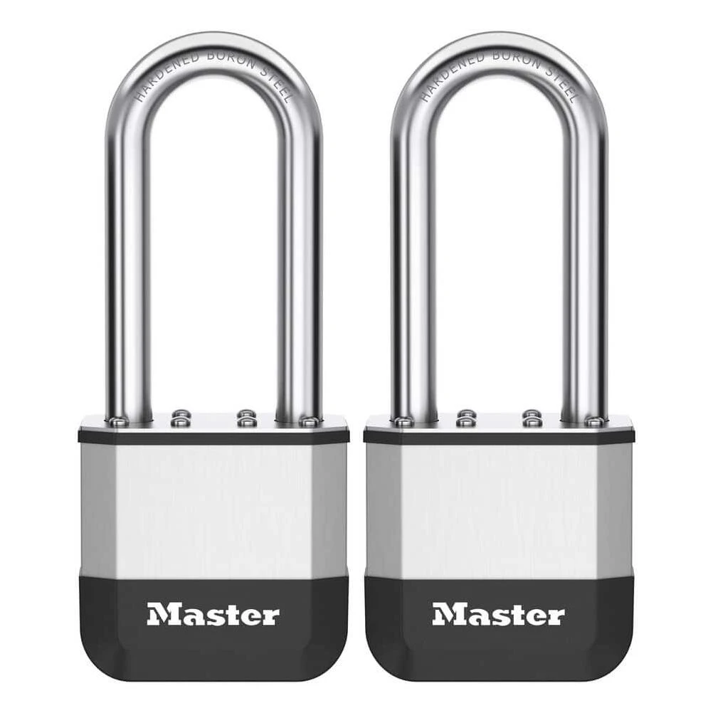Heavy‑Duty Stainless Steel Dual Padlock Set – 2‑Piece Security Kit