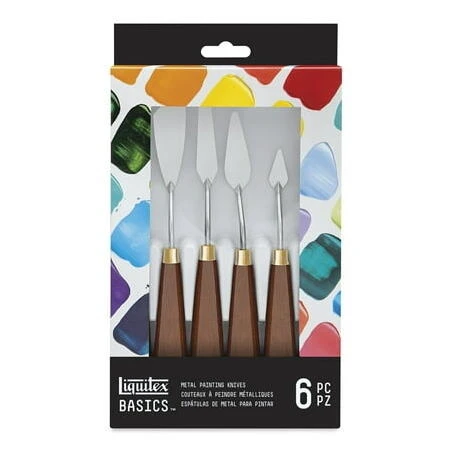 6‑Piece Metal Palette Knife Set – Professional Painting Tools for Artists
