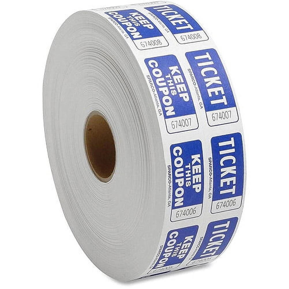 SPARCO Blue Ticket Roll – 2000‑Sheet High‑Capacity Thermal Receipts