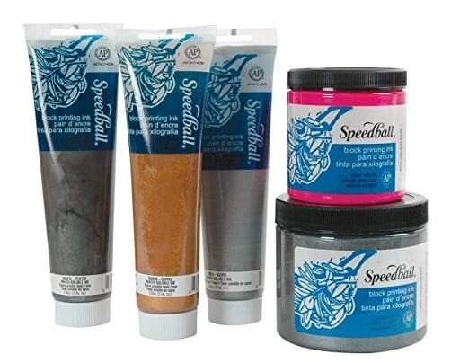 Premium Gold Block Print Ink – 2.5 oz Bottle