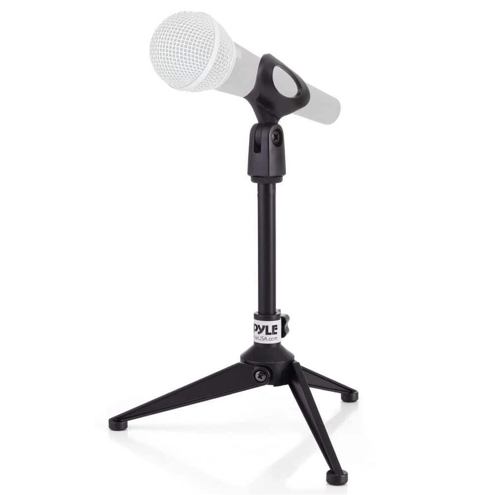 Adjustable Desktop Microphone Tripod Stand – Pyle Desk Mic Holder