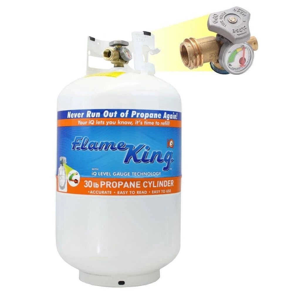 30‑lb Empty LP Propane Tank with Integrated Pressure Gauge – Heavy‑Duty Outdoor Fuel Container