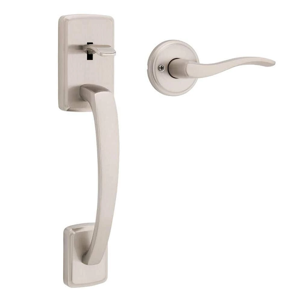 Modern Lever-Style Entry Door Handle – Premium Brass Handset