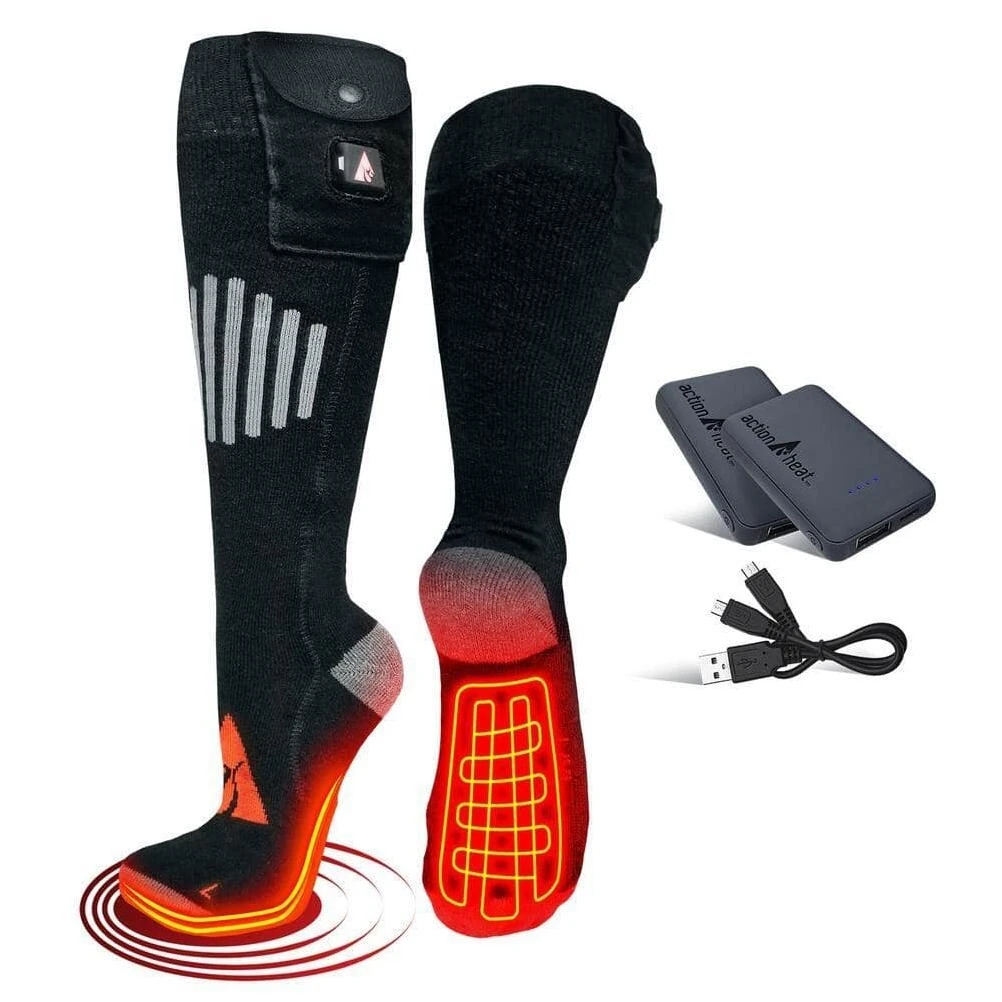 Battery‑Powered Heated Socks – 5V Large/XL for All‑Day Warmth