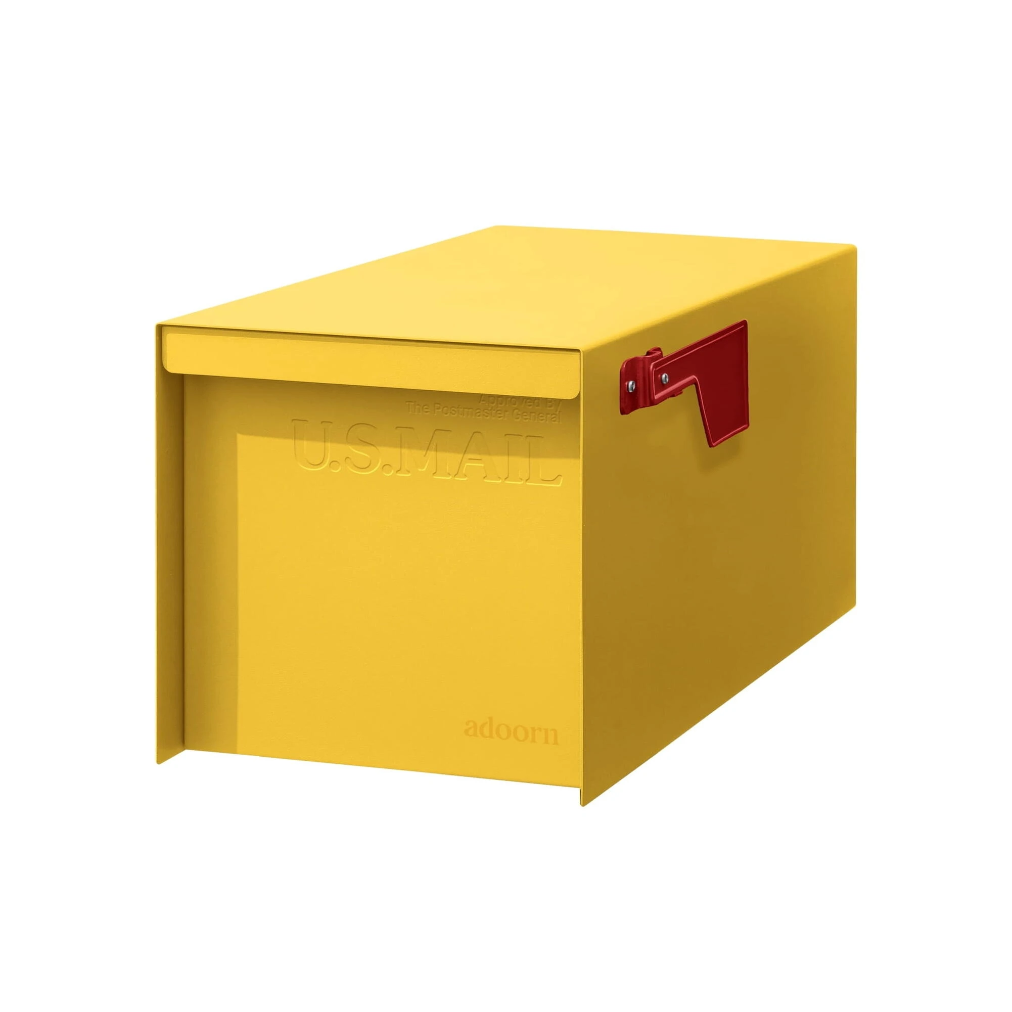 Yellow Curbside Mailbox Post Mount – Heavy‑Duty Steel Bracket
