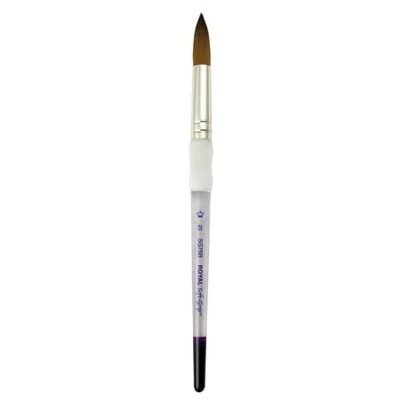 SoftGrip Sable Round Brush – Size 20 Premium Artist Paint Brush