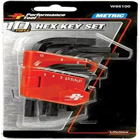 10‑Piece Long‑Handle Hex Key Set – Precision Allen Wrenches