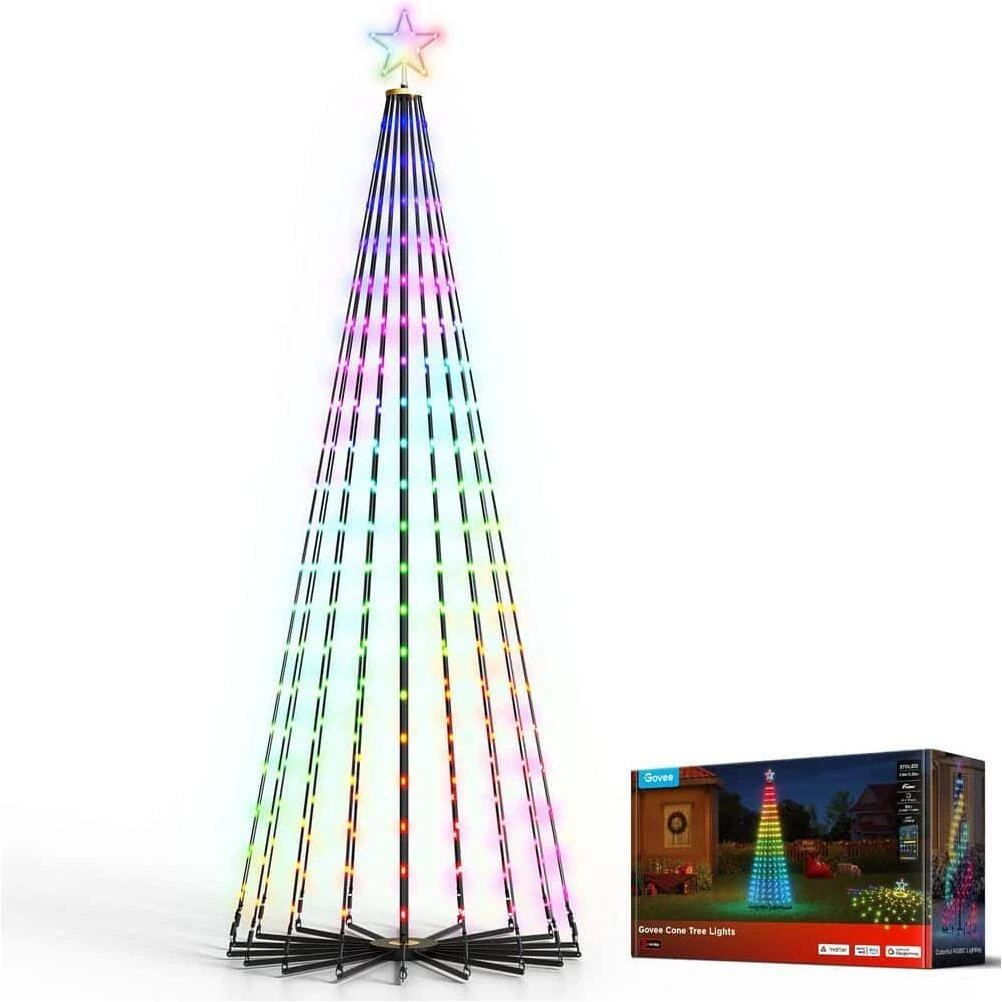 7.5‑Foot Cone‑Shaped Artificial Christmas Tree – GOVEE