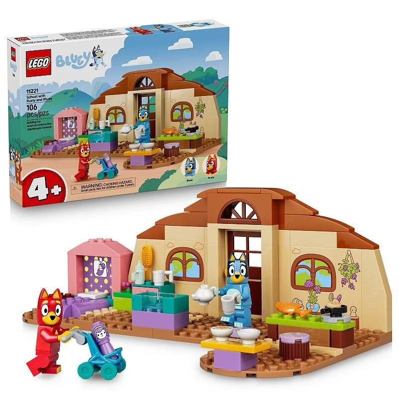 LEGO School Building Set with Restroom – Blue Theme