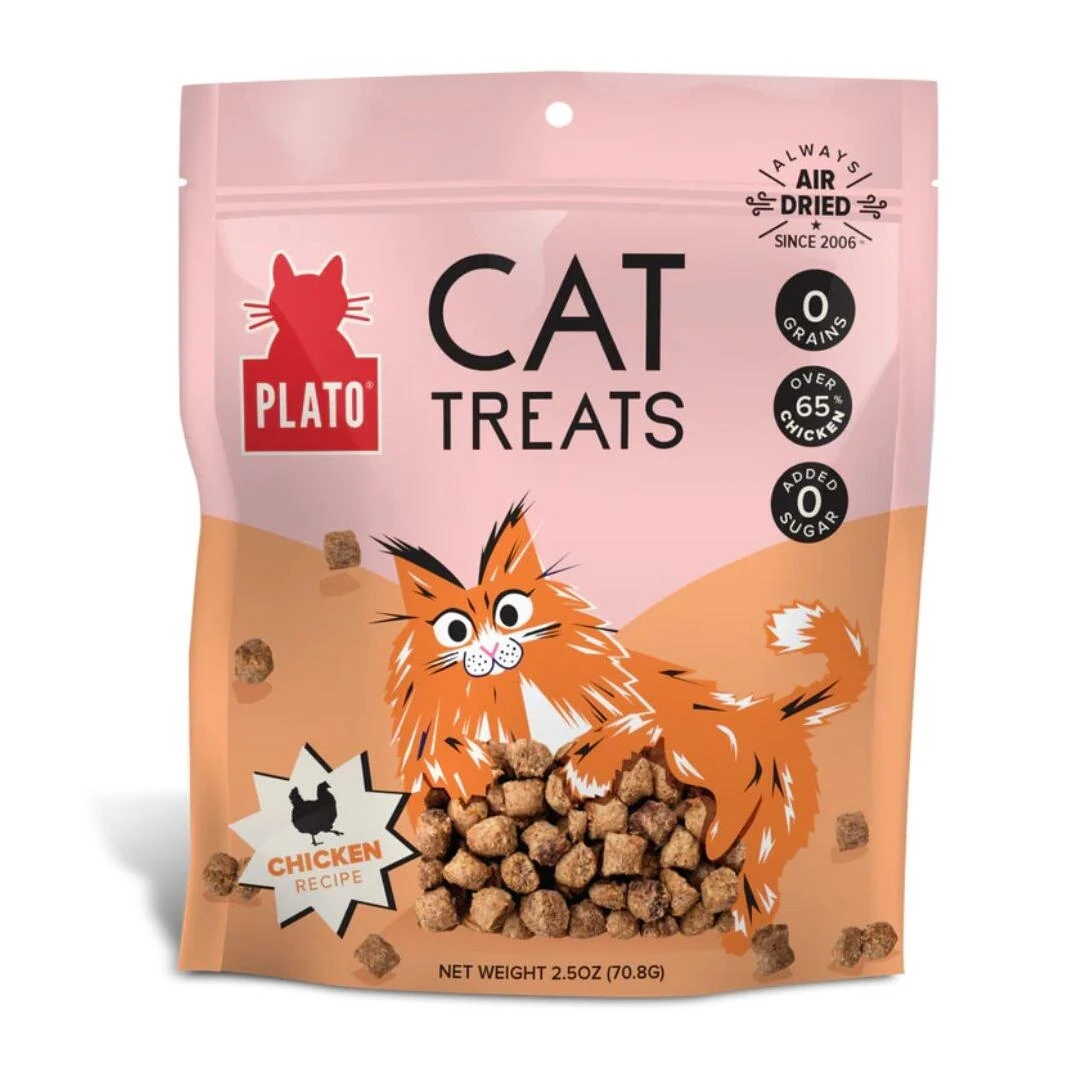 Plato Premium Chicken Cat Treats – Crunchy Protein Snacks for Cats