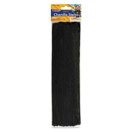 Black Chenille Stem Bundles – 100‑Piece Craft Supply
