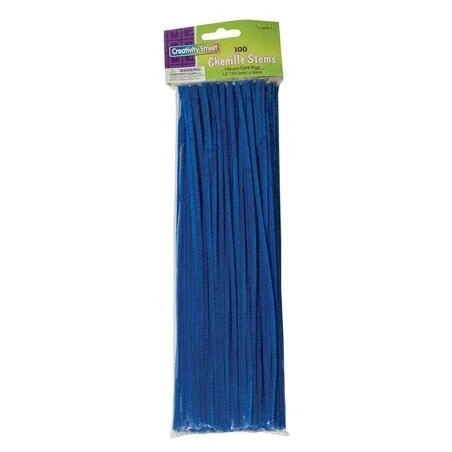 100 Dark Blue Chenille Stems – Premium Craft Flower Supplies