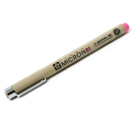 Pigma Micron Fine Line Pen – 0.25 mm Rose Ink – Archival Quality
