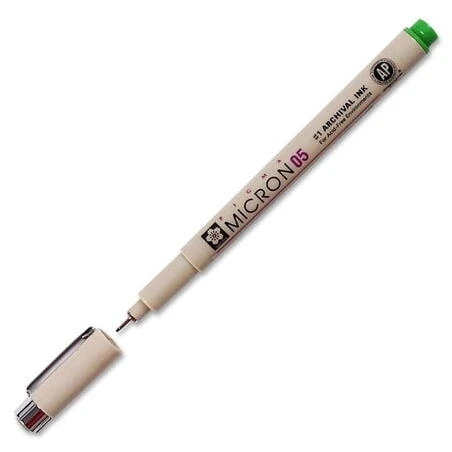 Pigma Micron Fine Line Pen – 0.45 mm Fresh Green Ink
