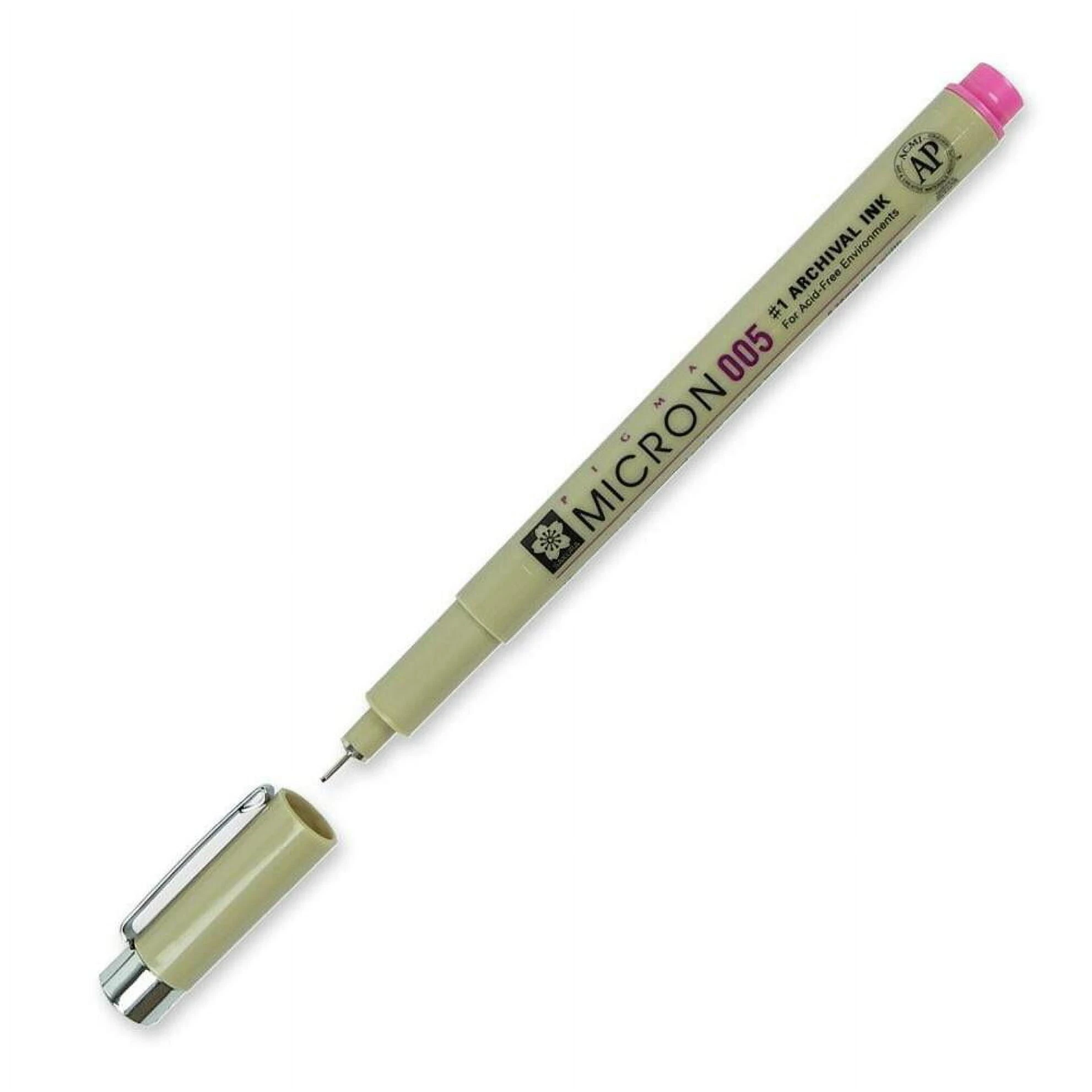 Pigma Micron 0.20 mm Rose Fine‑Tip Ink Pen – Archival Precision for Artists