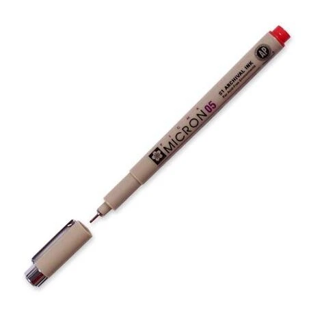 Pigma Micron 0.45 mm Red Fine‑Line Ink Pen – Archival Quality