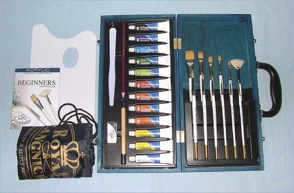 28‑Piece Pro Acrylic Paint Brush Set – Synthetic Artist Brushes