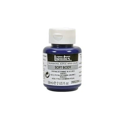 Liquitex Soft Body Acrylic Paint – 2 oz Jade Blue‑Red Tube