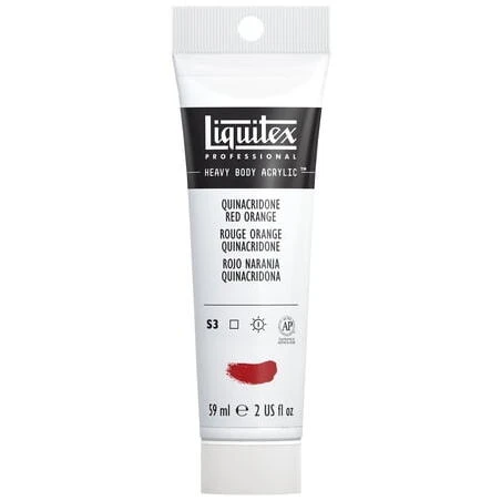 LTX HB Acrylic Paint – 2 oz Quin Red‑Orange Hand‑Brush Finish