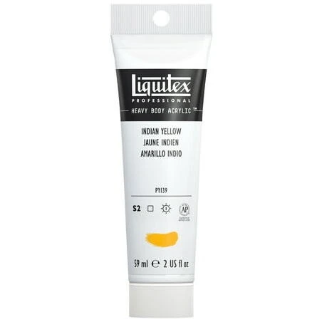 LTX 2‑oz Indian Yellow Acrylic Paint – Bright Hand‑Brush Finish