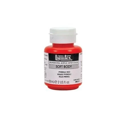 LTX Artist‑Grade Pyrrole Red Acrylic Paint – 2 oz Jar