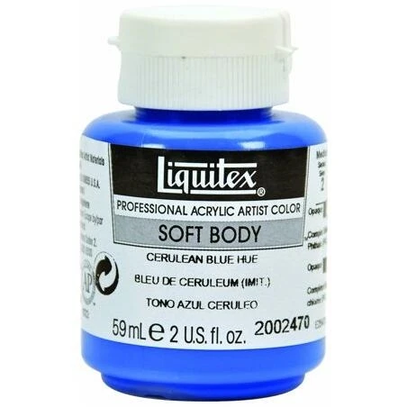 LTX 2‑oz Cerulean Blue Acrylic Paint – High‑Pigment Water‑Based Artist Medium
