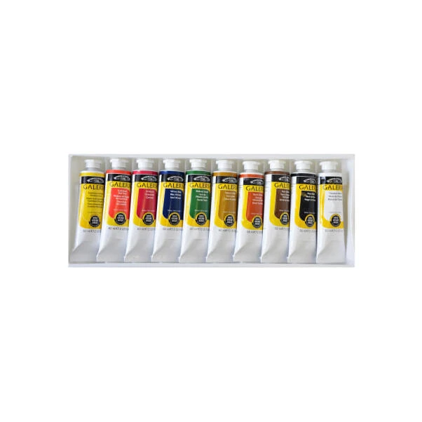 Galeria 10‑Piece 60 ml Acrylic Paint Tube Set – Professional Artist Colors