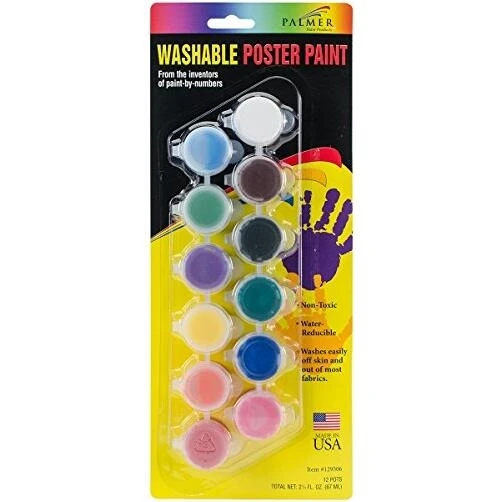 Vibrant 6‑Color Washable Poster Paint Set for Kids