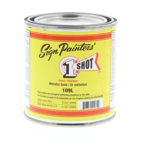 1Shot Metallic Gold Letter Enamel Paint – 8 oz