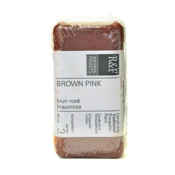 R&F 40ml Brown‑Pink Encaustic Paint – Professional Wax‑Based Art Medium