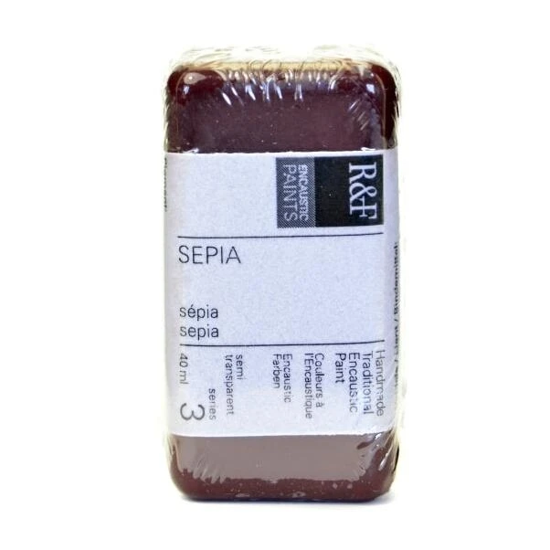 R&F Sepia Encaustic Paint – 40 ml Professional Wax Medium