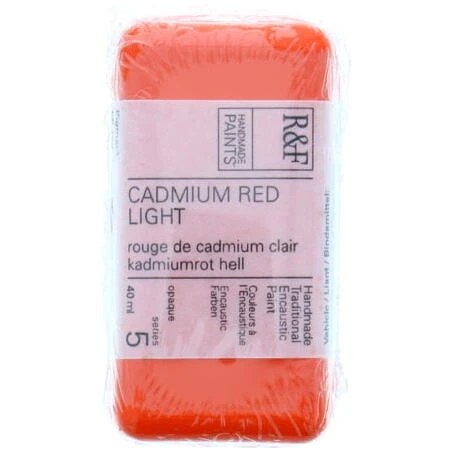 R&F Encaustic Light Cadmium Red Paint – 40 ml
