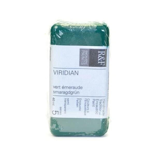 Viridian Encaustic Paint – 40 ml Professional Art Medium by R&F
