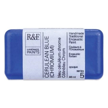 R&F Ceruleic Blue Encaustic Paint – 40 ml Professional Wax Medium