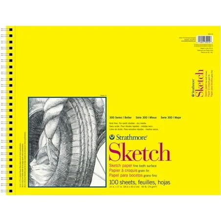 Strath Sketch Pad – 14×17 Inch, 50 lb Smooth Paper, 100 Sheets