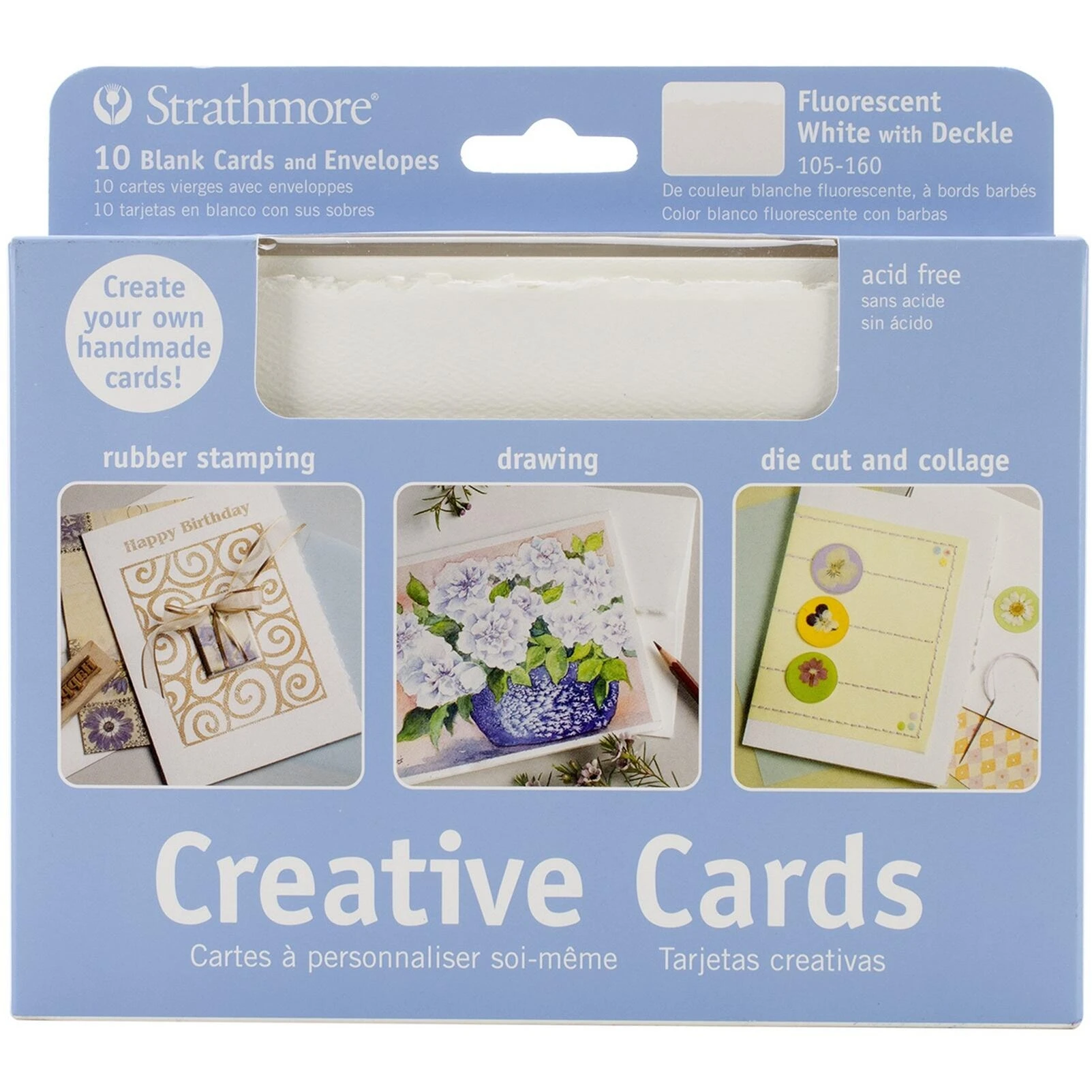 Strath 5x7 White & Dark Cardstock – Premium 10‑Pack for Crafts & Photo Cards