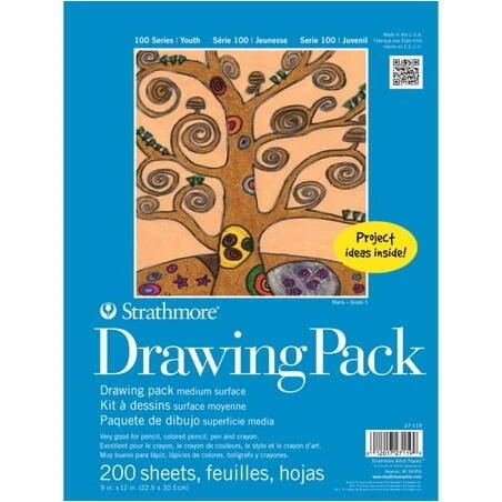 Strath Kids Drawing Paper – 9×12 Inch Sketch Pad for Young Artists