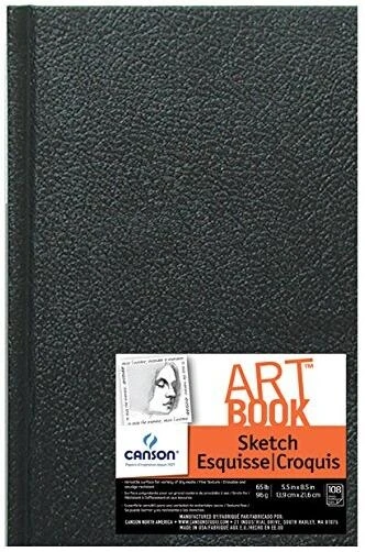 Canson Black Sketch Pad 5.5 x 8.5 in – Premium Artist Drawing Paper