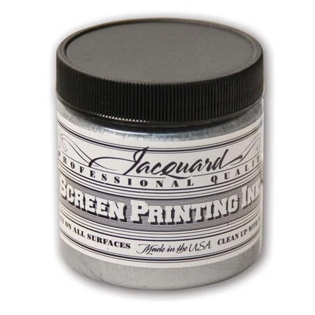 Silver Metallic Screen Printing Ink – 4 oz High‑Opacity Formula