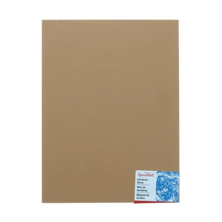 Smoky Tan 9×12 Lino Block – Premium Linocut Print Plate