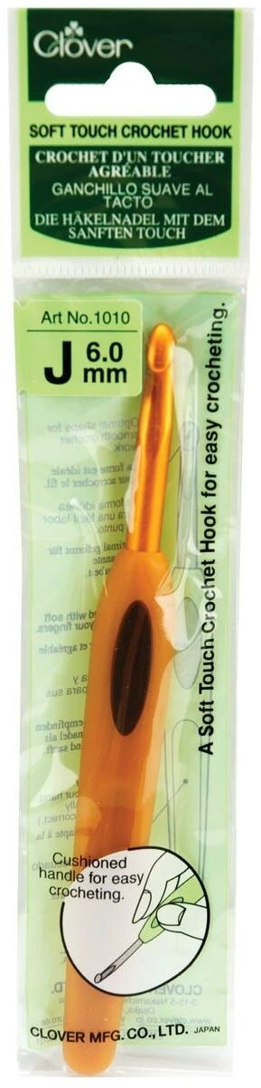 Clover Soft Crochet Hook – Size J10 Premium Ergonomic Yarn Tool