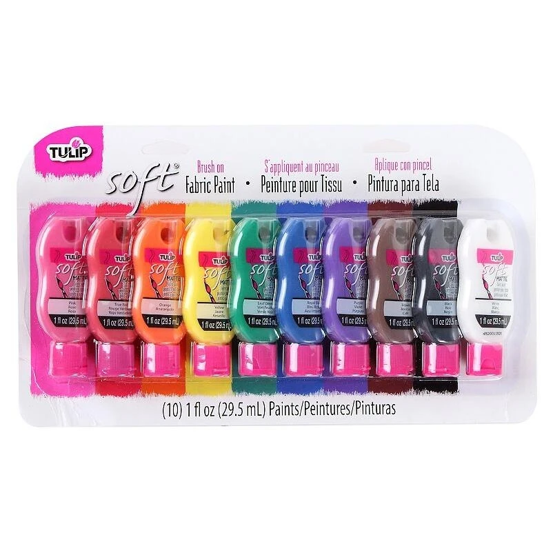 Tulip Assorted Fabric Paint Set – 10 Vibrant Colors for DIY Textile Projects