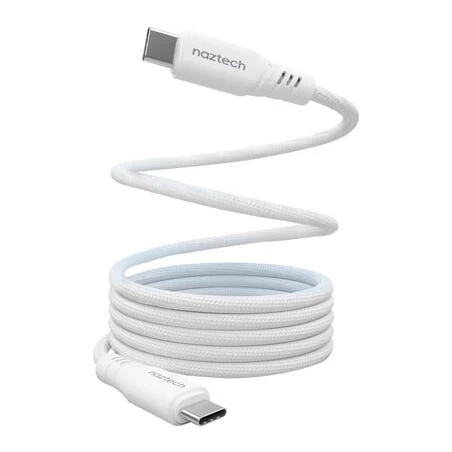Naztech 6‑Foot White C‑to‑C Recoil Cable – Premium Shooting Accessory